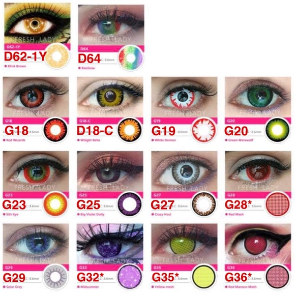 3 x PAIRS Halloween 🎃 UV & Theatrical Lenses - Picture 6 of 7